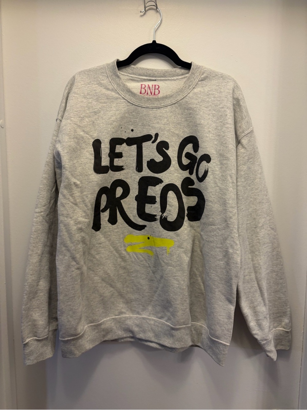 Let's Go Preds Nashville Predators Inspired Crewneck Sweatshirt Gray Size L